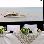 wedding Amalfi reception see view